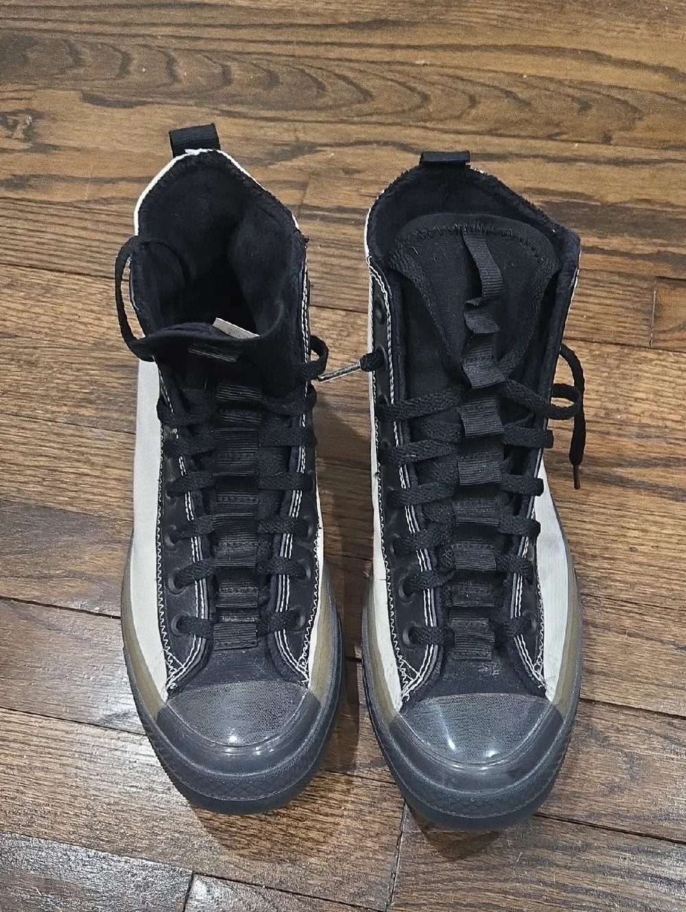 Chuck Taylor All Star CX Explore Hi Mens 9.5 Womens 11.5 Off White Black Fleece - Picture 2 of 10